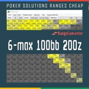 Rangeconverter 6-Max NL200 100bb 5.75% 3€ CAP Piosolver