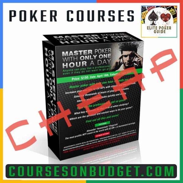 Alex Fitzgerald Master Poker With One Hour A Day Cheap