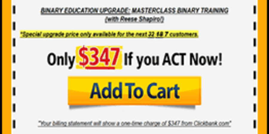 ABS – Reese Shapiro – Binary Options Master Class Cheap