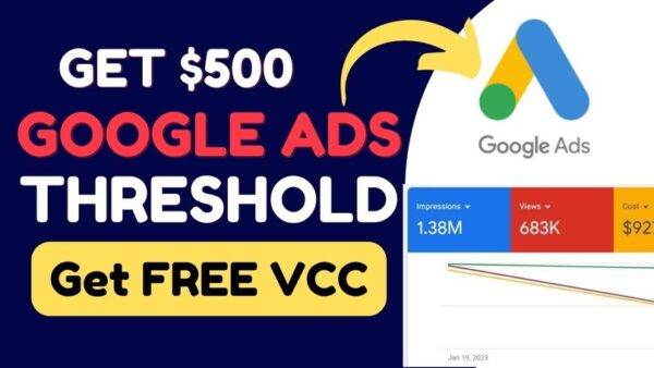 Google Ads 450$ threshold account creation Cheap