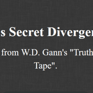 W.D. Gann’s Secret Divergence Method