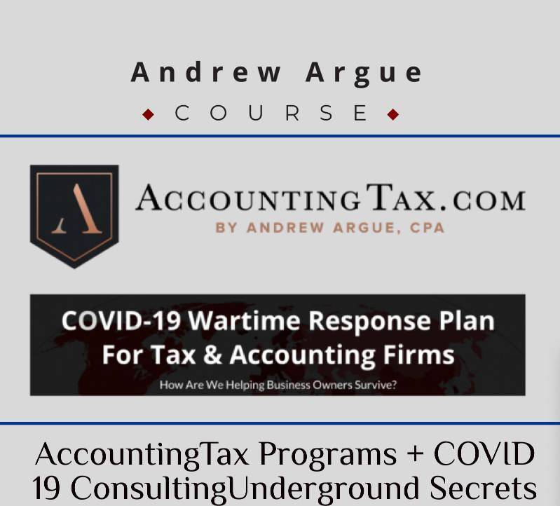 Andrew Argue - AccountingTax Programs + COVID 19 Consulting Cheap