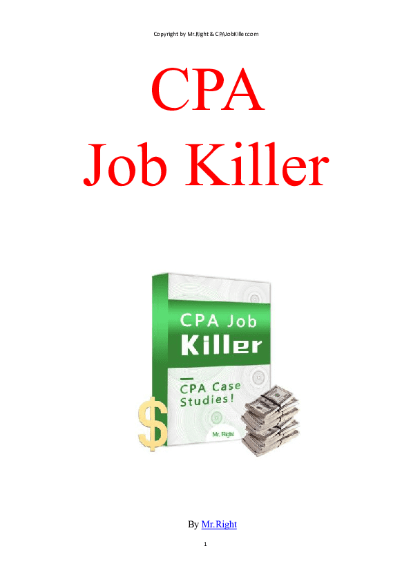 CPA Job Killer Cheap