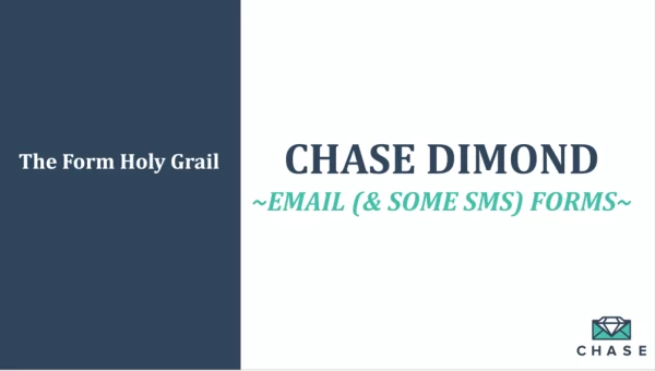 Chase Dimond - Master Email (& SOME SMS) Collection Forms & Welcome Messages Cheap