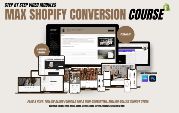 David Kollar - Max Conversion Shopify Course Cheap