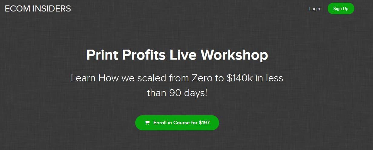 James Beattie - Print Profits Live Workshop Cheap