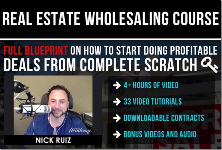 Nick Ruiz - Real Estate Wholesaling Course Cheap