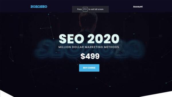 SEO 2020 - Million Dollar Marketing Methods Cheap