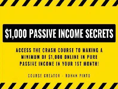 $1,000 Passive Income Crash Course Cheap