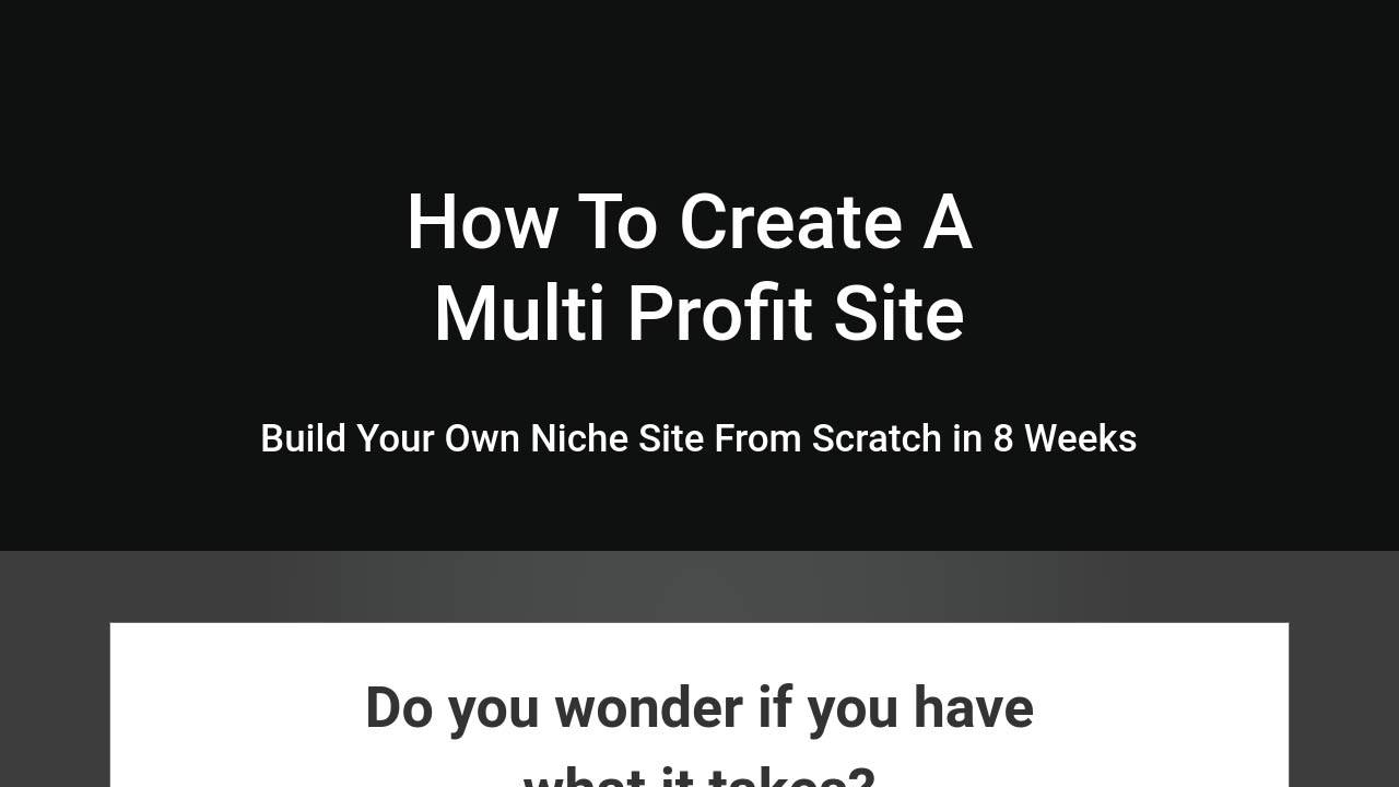 Doug Cunnington - Multi Profit Site Cheap