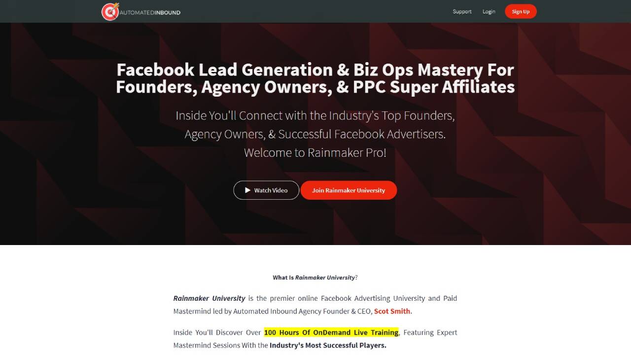 Rainmaker University - Facebook Ads For Lead Generation Cheap