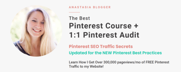 Anastasia Blogger - Pinterest SEO Traffic Secrets Course Cheap