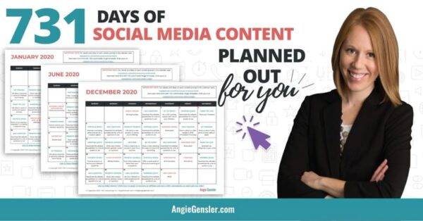 Angie Gensler - 731 Days Of Social Media Posts Cheap