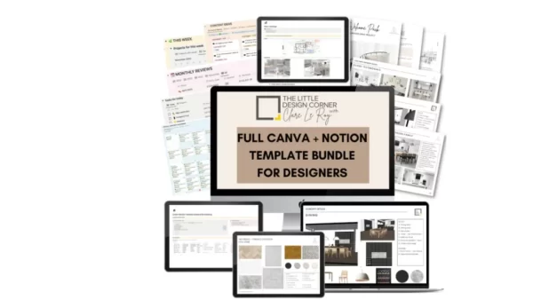 Clare Le Roy - The Complete Canva and Notion Template Bundle for Designers Cheap