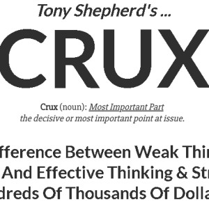 Tony Shepherd - CRUX Blueprint - Get My Brand-New Coaching Blueprint Cheap