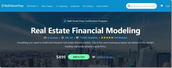 Wall Street Prep - Real Estate Financial Modeling Cheap