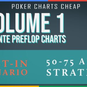 SIX PLUS HOLDEM 50A STARTING HAND CHARTS VOL. 1 (FIRST-IN) Cheap