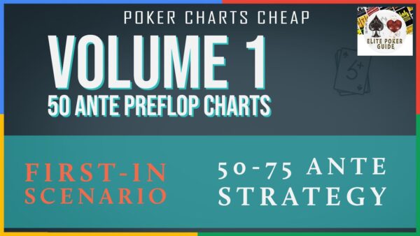 SIX PLUS HOLDEM 50A STARTING HAND CHARTS VOL. 1 (FIRST-IN) Cheap