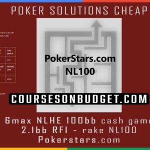 POKER GTO SOLUTIONS 6MAX NLHE 100BB CASH GAME - 2.1BB RFI - RAKE NL100 POKERSTARS.COM