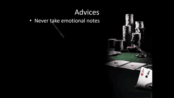 BEST POKER COACHING Taking notes 1