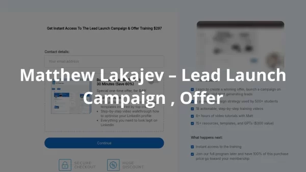 Matthew Lakajev - Lead Launch Campaign & Offer Cheap