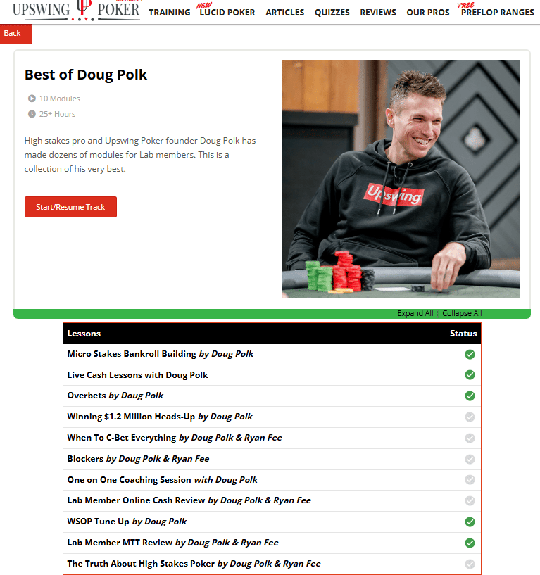 Upswing Poker Lab Best of Doug Polk Proof