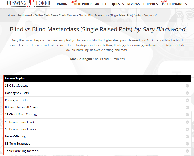 Upswing Poker Lab: Best of Gary Blackwood PROOF