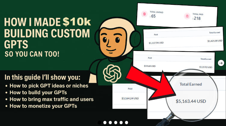 GPTs Money Blueprint - Make Money with GPTs - ChatGPT Store Monetization System Kit Cheap