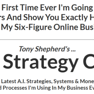Tony Shepherd - A.I. Strategy Club Cheap