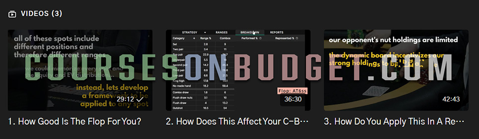 SOLVE FOR WHY DIAGNOSING THE FLOP - Cbet Strategies with 2 Card Confidence Proof