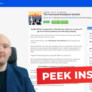 FM Kamil Plichta - The Fearsome Budapest Gambit Cheap