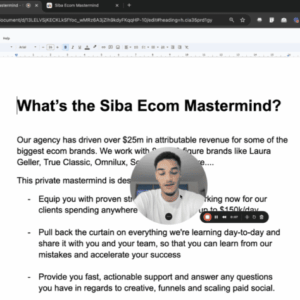 Salif Sibane – Siba Ecom Mastermind (9-Figure Ecom Creatives & Funnels Mastermind) Cheap