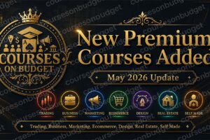 New premium courses added to Courses On Budget in May 2026 across AI, business, marketing, ecommerce, design, trading and self-development