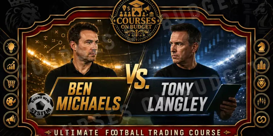 Ben Michaels Ultimate Football Trading vs Tony Langley Football Hedging System comparison 2026 on Courses On Budget