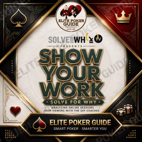 Solve For Why SHOW YOUR WORK - Analyzing Online Sessions from Viewers with the S4Y Coaches poker course on Courses On Budget